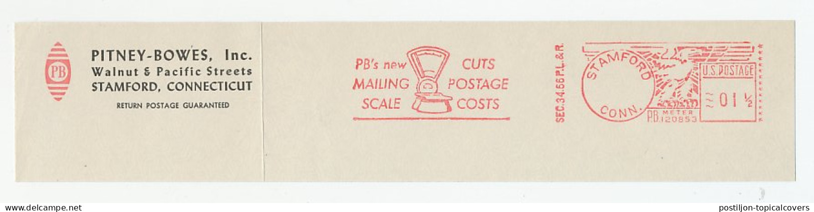 Meter Top Cut USA Mailing Scale - Pitney Bowes - Autres & Non Classés