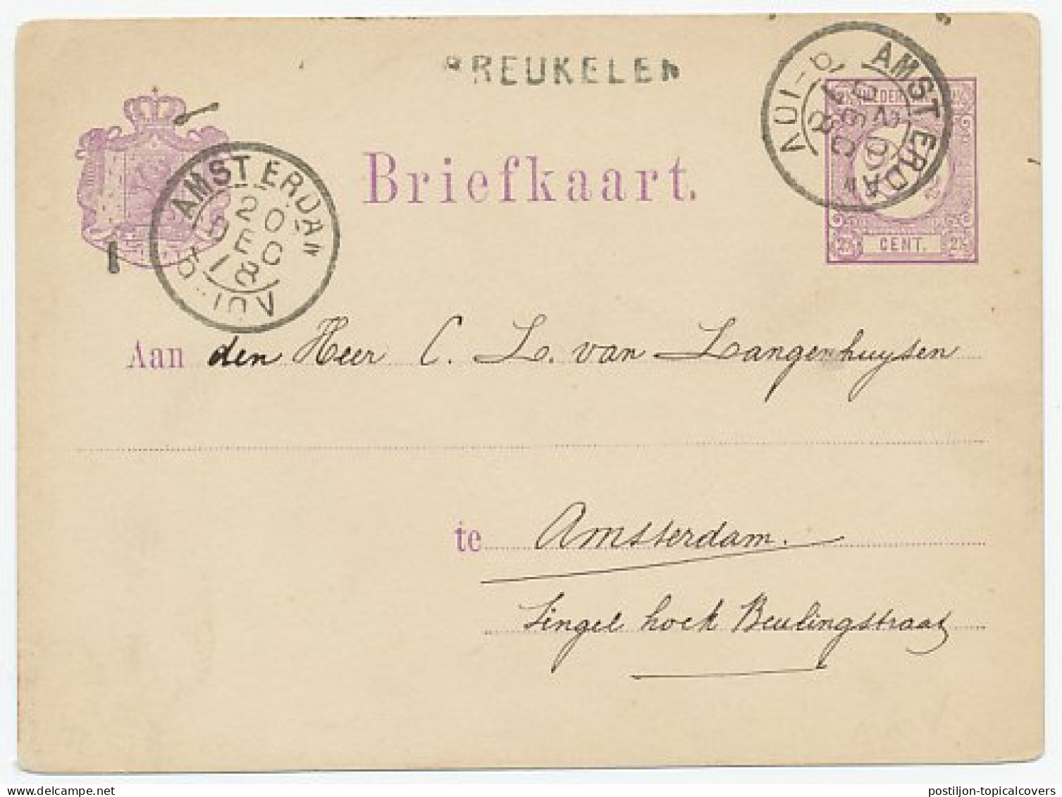 Naamstempel Breukelen 1878 - Storia Postale