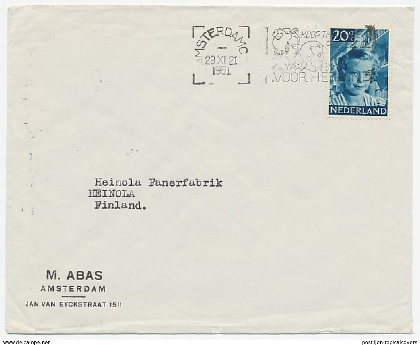 Em. Kind 1951 Amsterdam - Heinola Finland - Non Classificati