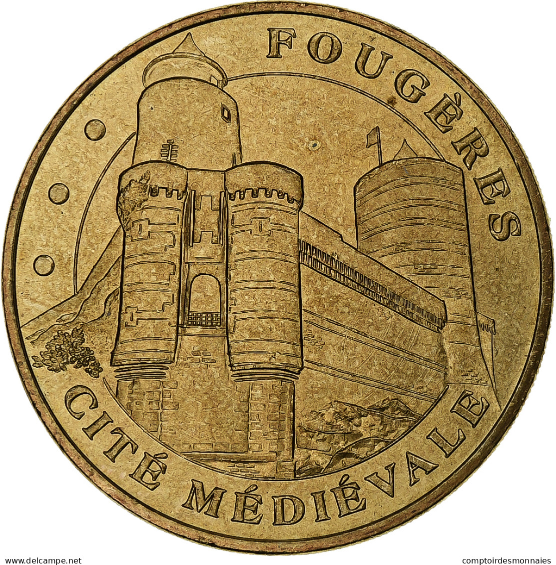 France, Jeton Touristique, Fougères, Cité Médiévale, 2003, MDP, Or Nordique - Sonstige & Ohne Zuordnung