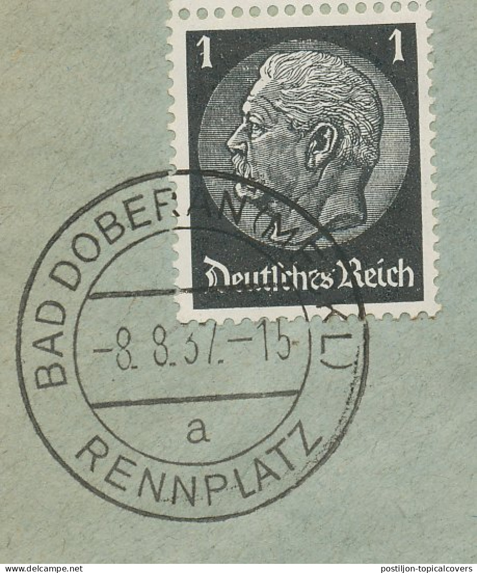 Cover / Postmark Deutsches Reich / Germany 1937 Racing Course - Reitsport