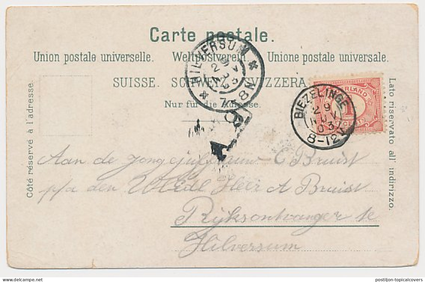 Kleinrondstempel Biezelinge 1903 - Unclassified