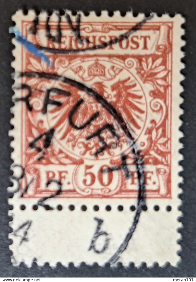 Deutsches Reich 1889, Mi 50c Gestempelt Unterrand Geprüft - Used Stamps
