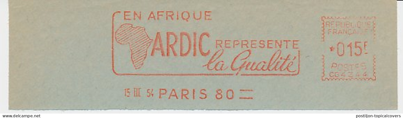 Meter Cut France 1954 Map - Africa - Geography