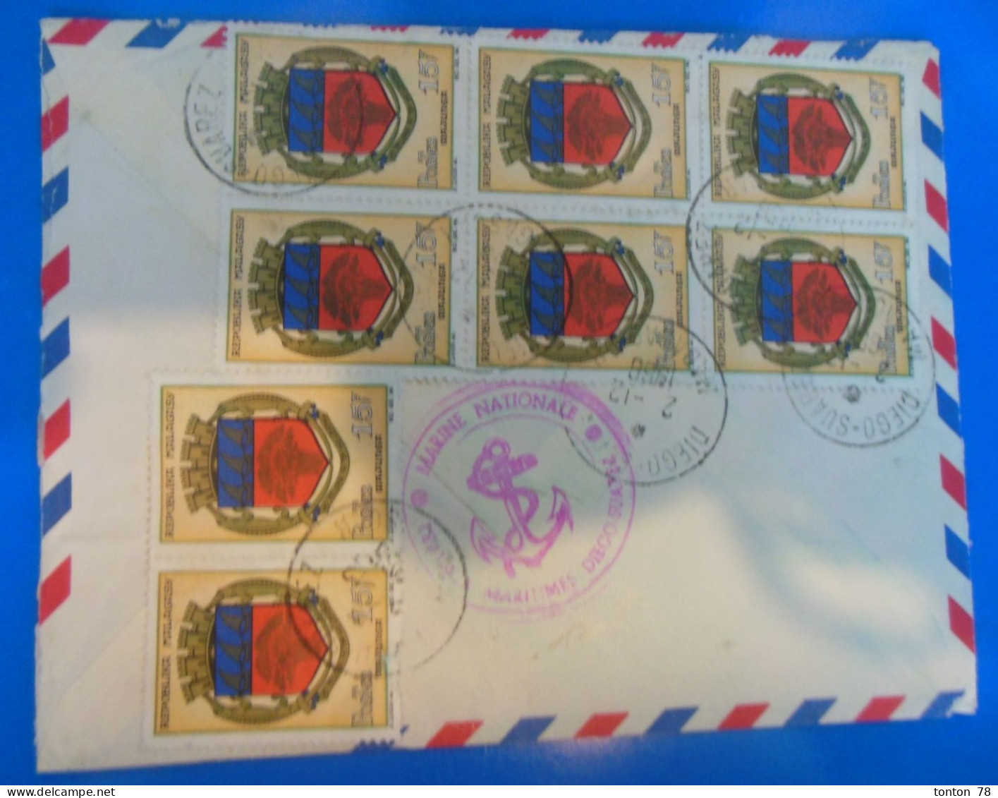 LETTRE DE MADAGASCAR 1966  -  MARINE NATIONALE  -  RECTO VERSO - Madagaskar (1960-...)