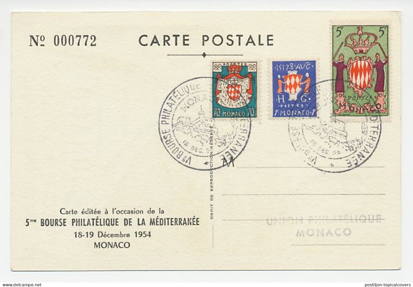 Maximum Card Monaco 1954 The Palace - Castles