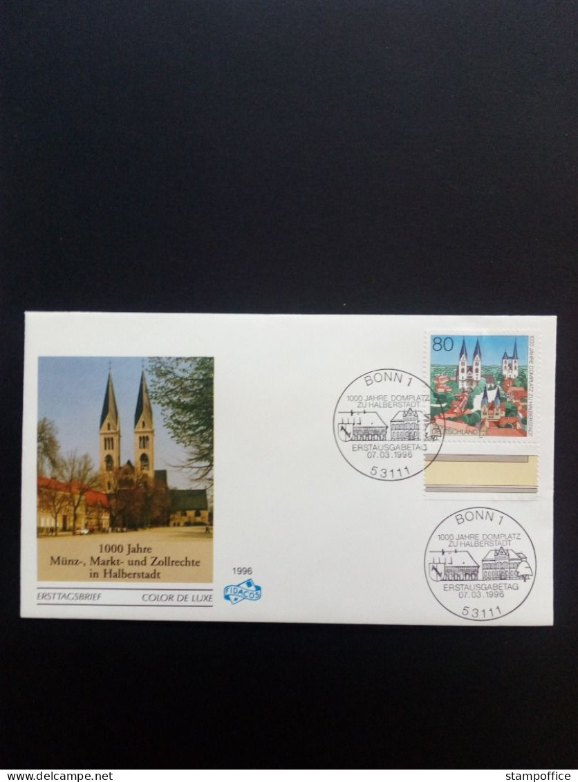 DEUTSCHLAND MI-NR. 1846 FDC(FIDACOS) HALBERSTADT 1996 - Sonstige & Ohne Zuordnung