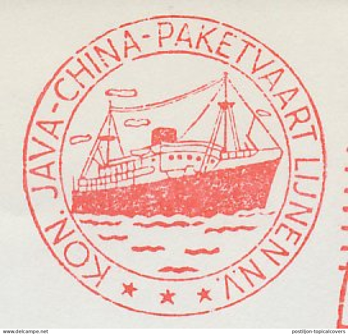 Meter Cut Netherlands 1972 Java - China - Packet Shipping Lines - Bateaux