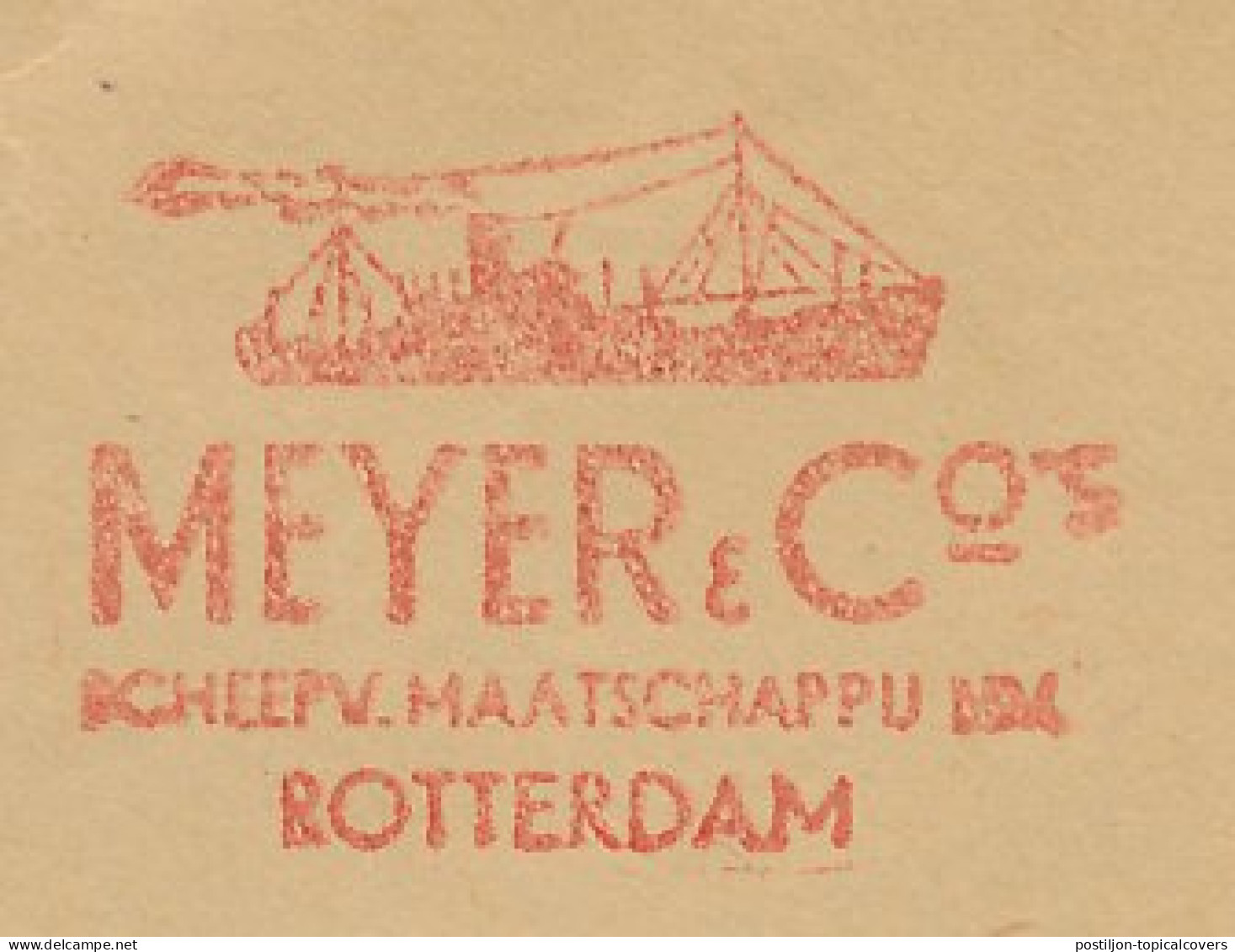 Meter Cover Netherlands 1963 Shipping Company Meyer And Co - Ships