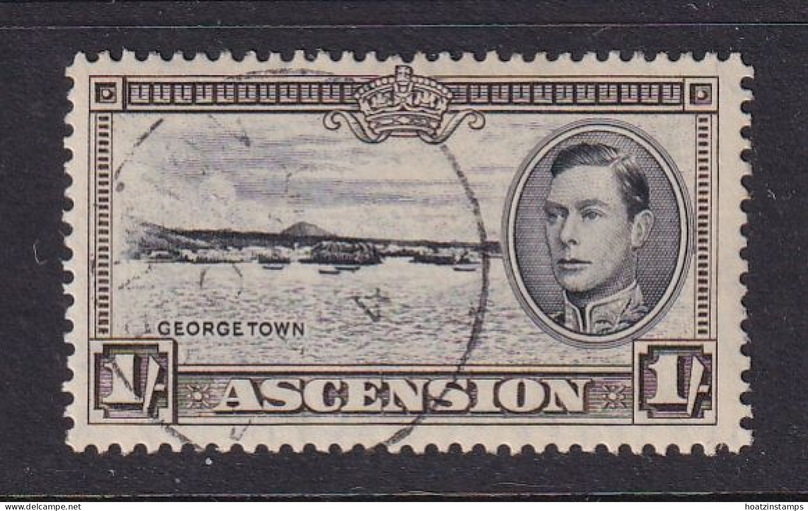 Ascension: 1938/53   KGVI    SG44    1/-   [Perf: 13½]    Used - Ascension (Ile De L')