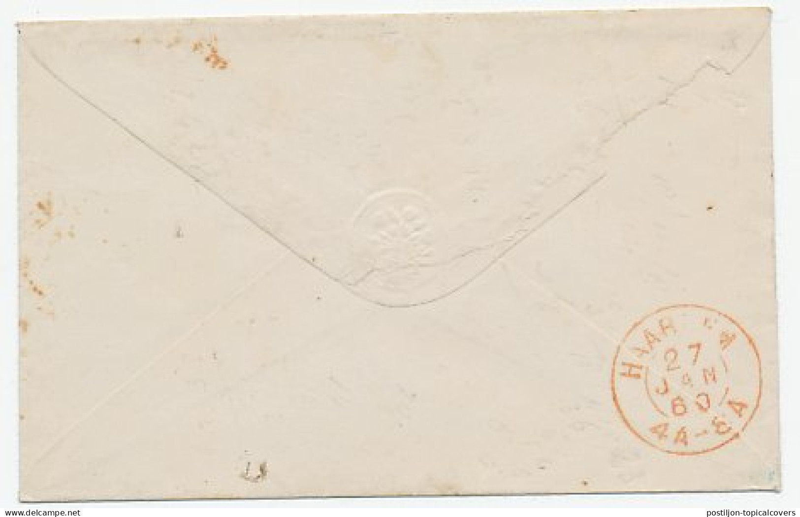 Takjestempel Hoogeveen 1869 - Lettres & Documents