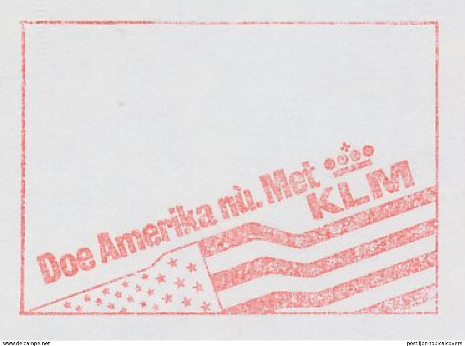 Meter Cut Netherlands 1980 KLM - America - Royal Dutch Airlines - Avions