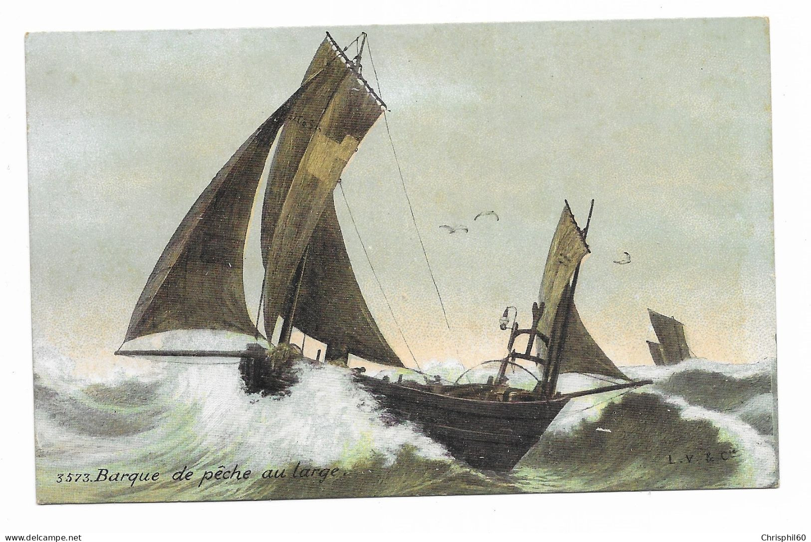 CPA - Barque De Pêche Au Large - N° 3573 - L.V.&Cie - Phototypie Vasselier - - Visvangst