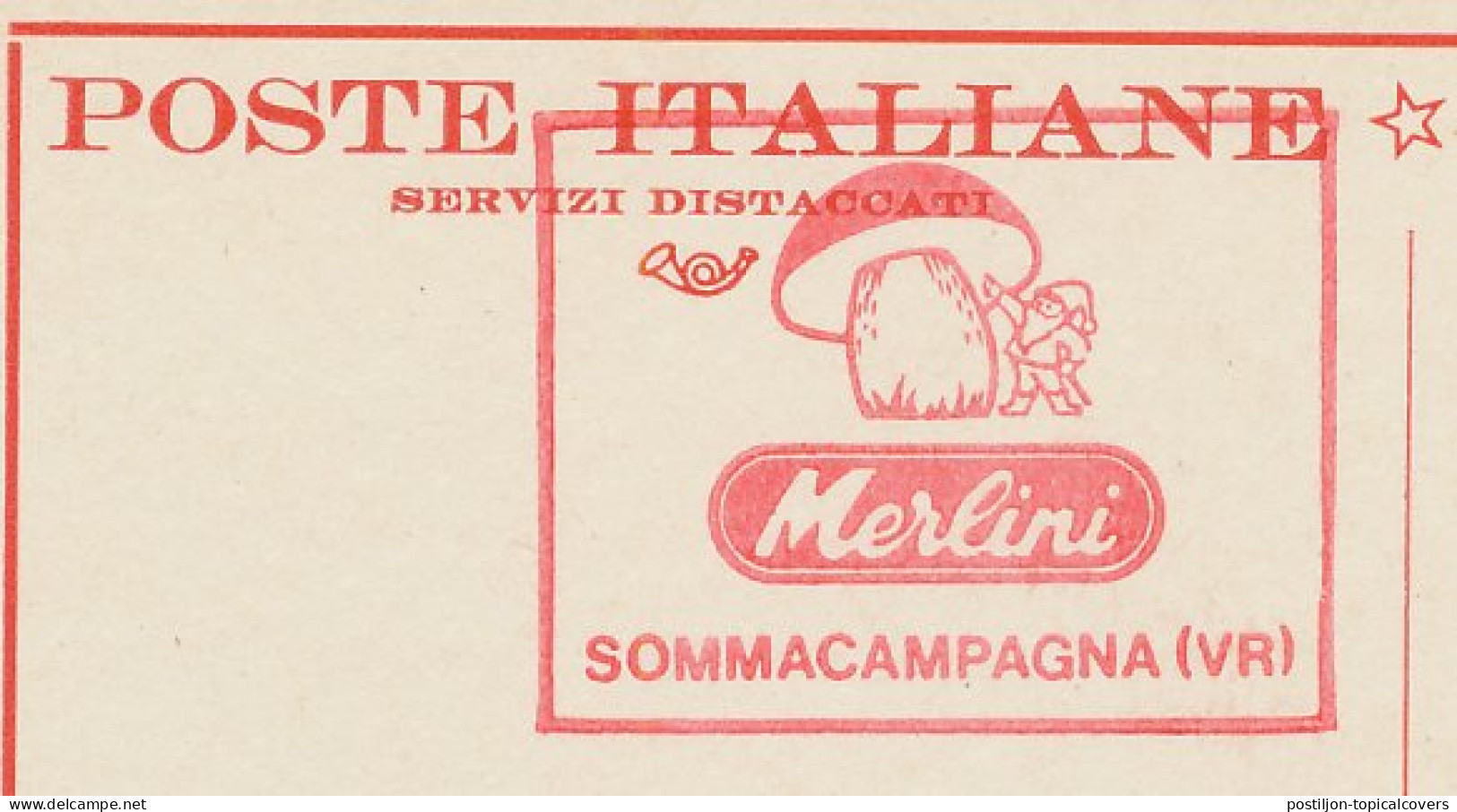 Meter Card Italy 1982 Mushroom - Gnome - Pilze