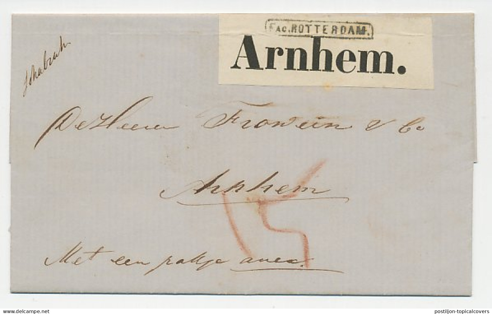 Rotterdam - Arnhem 1859  - ...-1852 Voorlopers