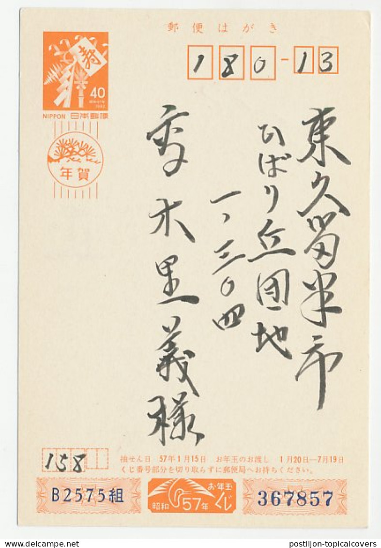 Postal Stationery Japan 1982 Dog - Autres & Non Classés