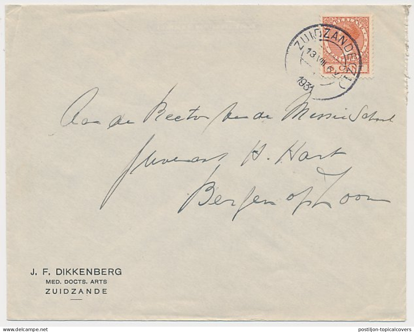 Firma Envelop Zuidzande 1931 - Arts - Ohne Zuordnung