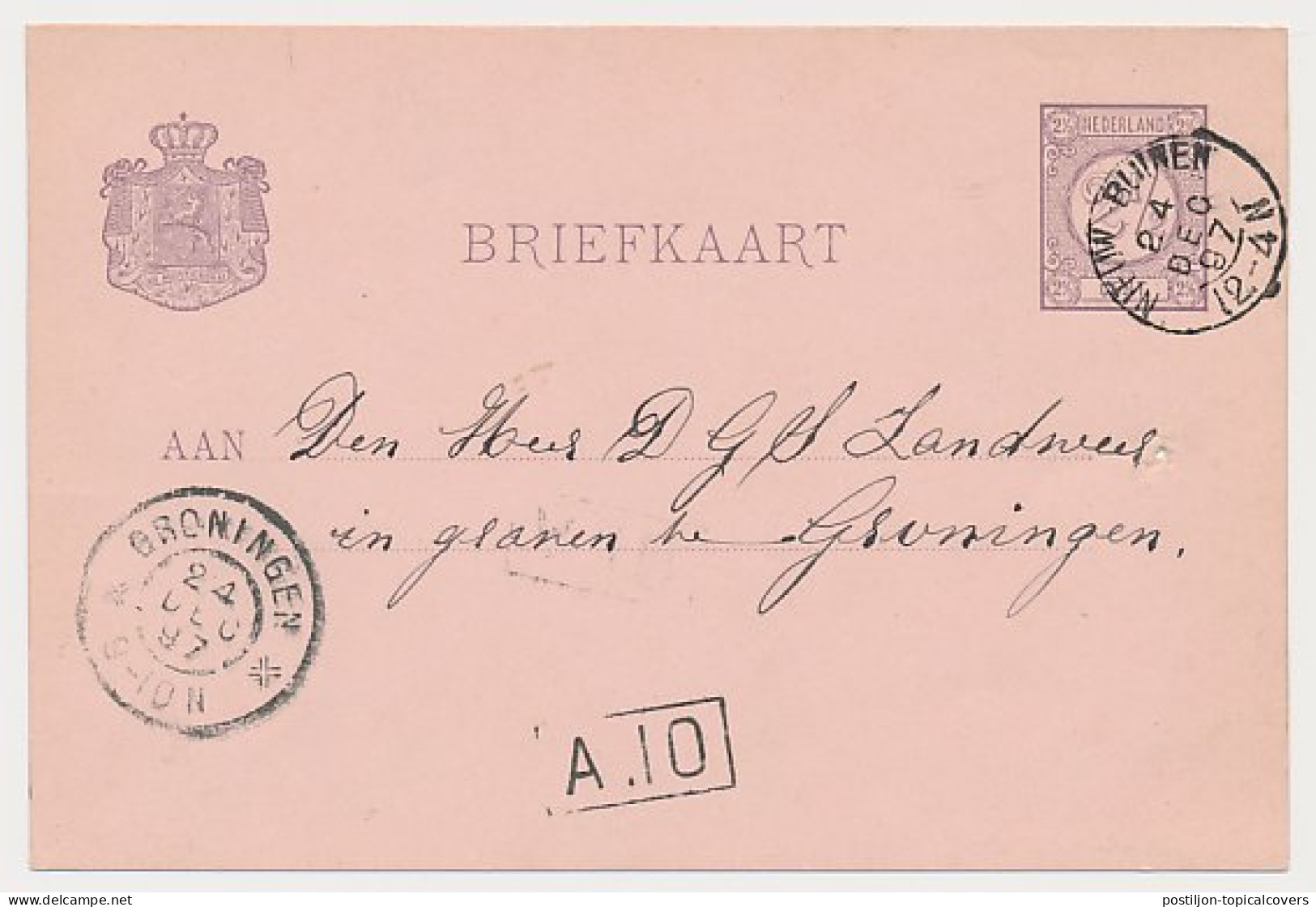 Kleinrondstempel Nieuw-Buinen 1897 - Zonder Classificatie