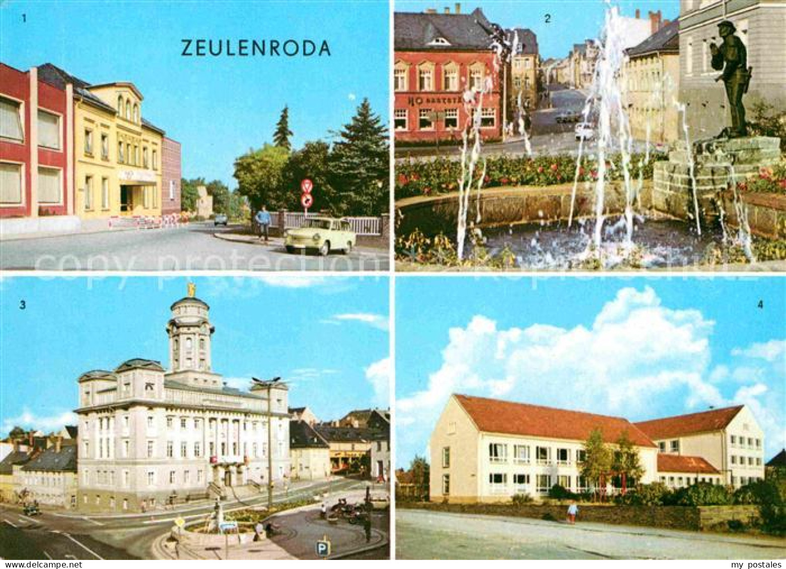 72631635 Zeulenroda-Triebes Kulturhaus Karpfenpfeifferbrunnen  Zeulenroda-Triebe - Zeulenroda