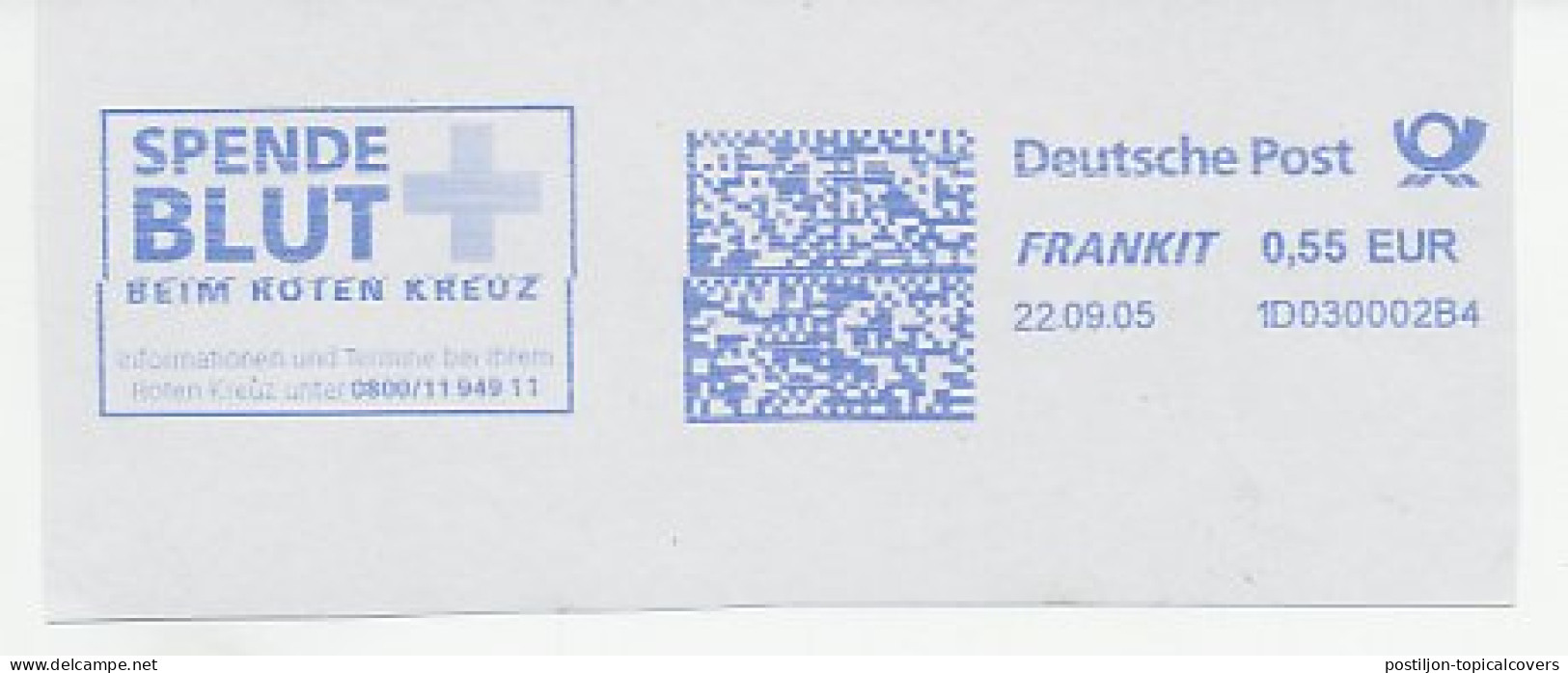Meter Cut Germany 2005 Blood Donation - Croix-Rouge