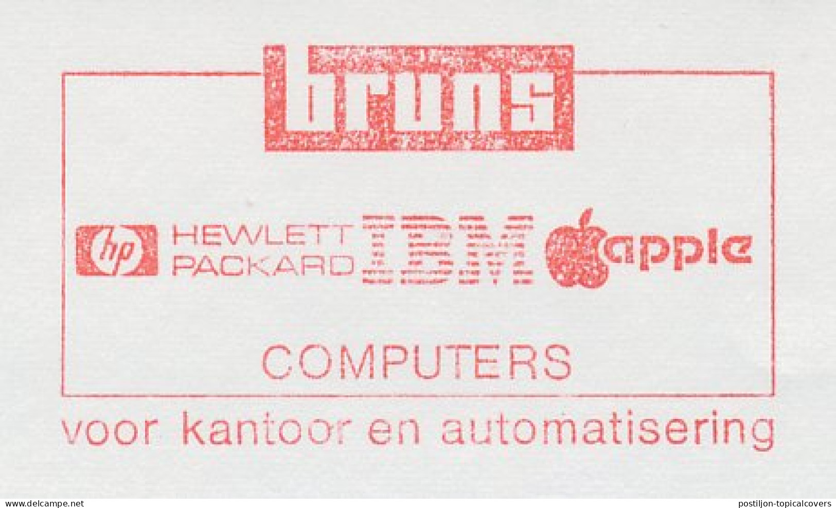 Meter Cut Netherlands 1984 HP - Hewlett Packard - IBM - Apple Computers - Informatik