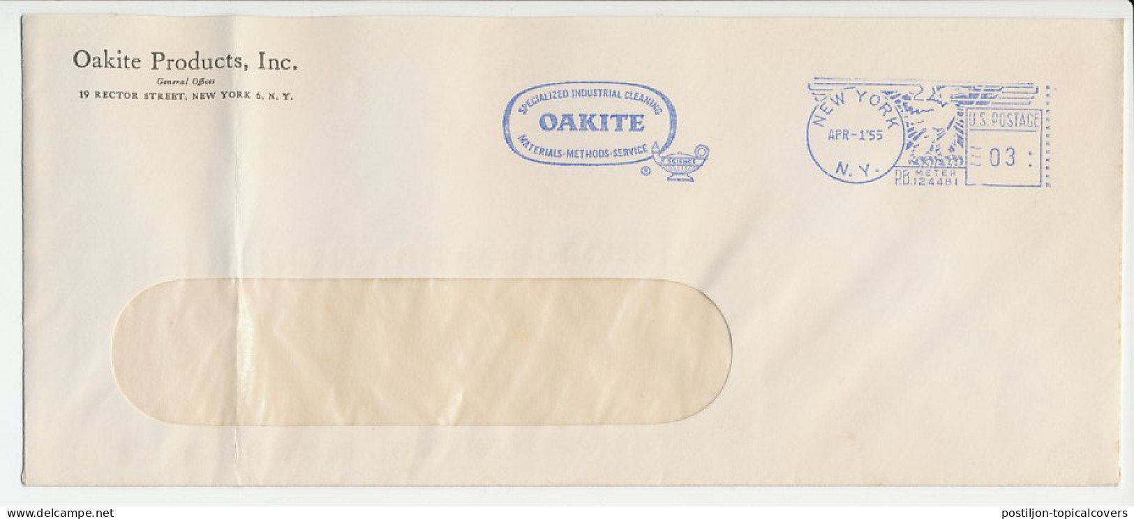 Meter Cover USA 1955 Oil Lamp - Oakite - Sonstige & Ohne Zuordnung