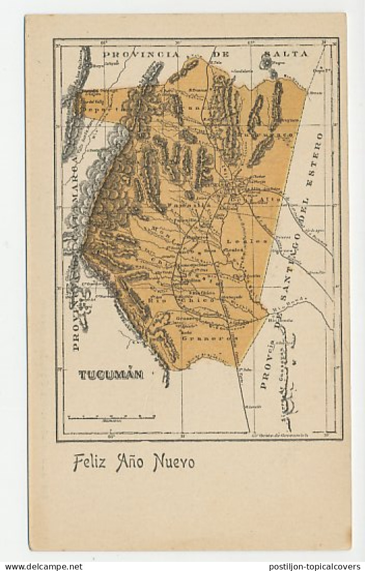 Postal Stationery Argentina Map - Tucumán Province - Géographie