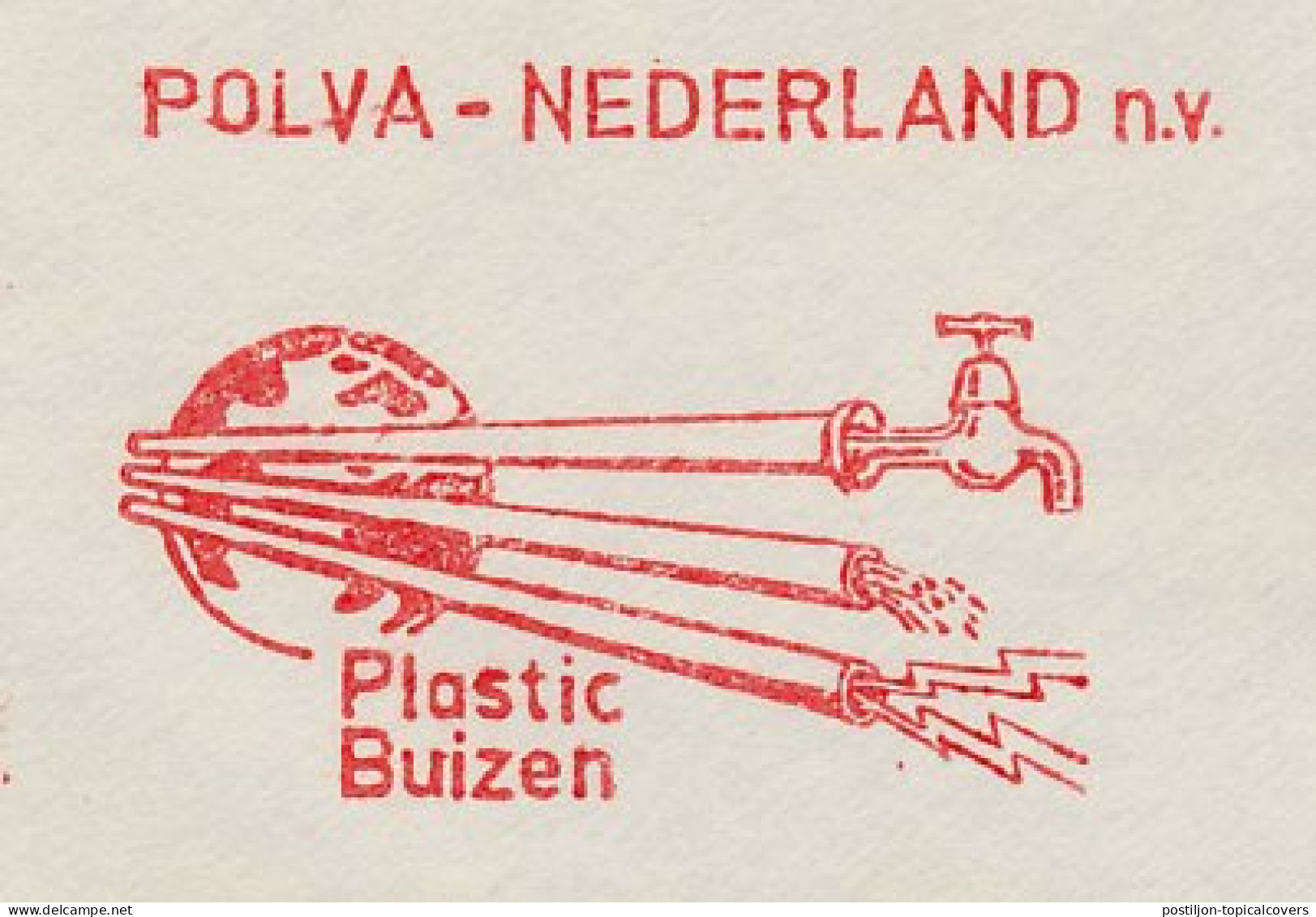Meter Cover Netherlands 1961 Plastic Pipes - Water - Gas - Electricity - Enkhuizen - Autres & Non Classés