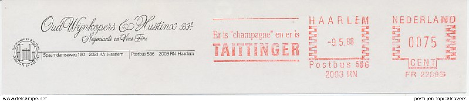Meter Top Cut Netherlands 1988 Champagne - Taittinger - Wines & Alcohols