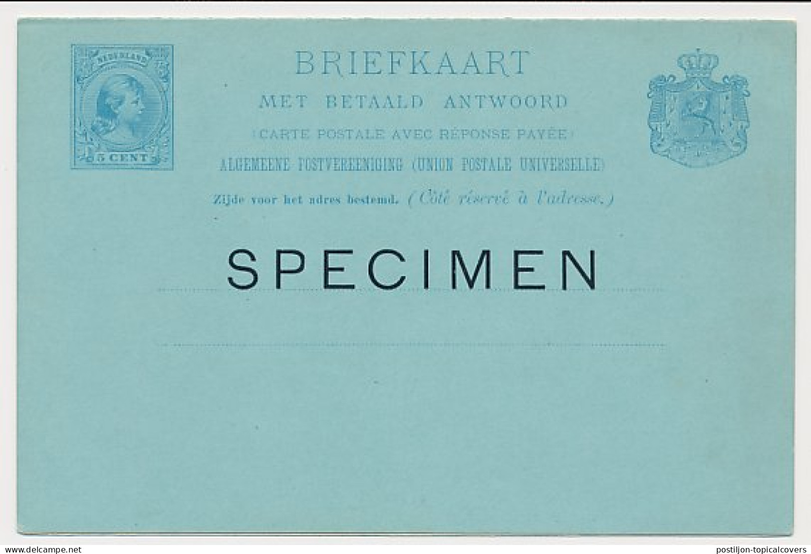 Briefkaart G. 30 - SPECIMEN - Postwaardestukken