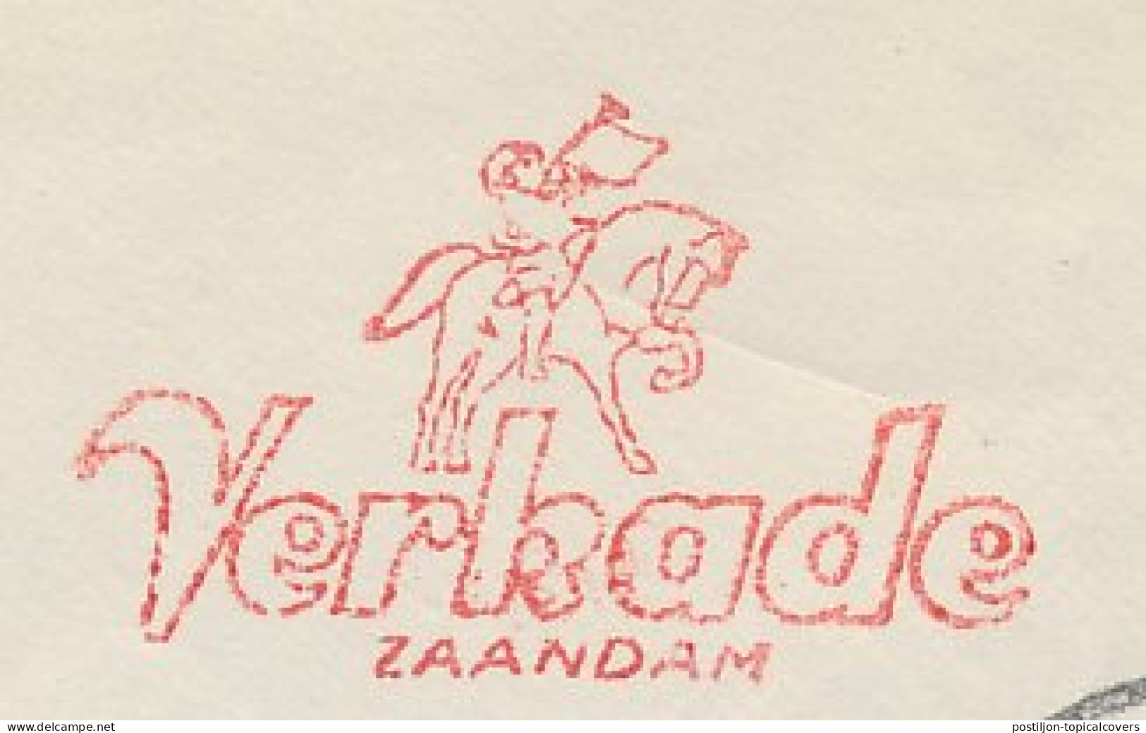 Meter Cover Netherlands 1950 Horse - Herald - Verkade - Zaandam  - Hippisme