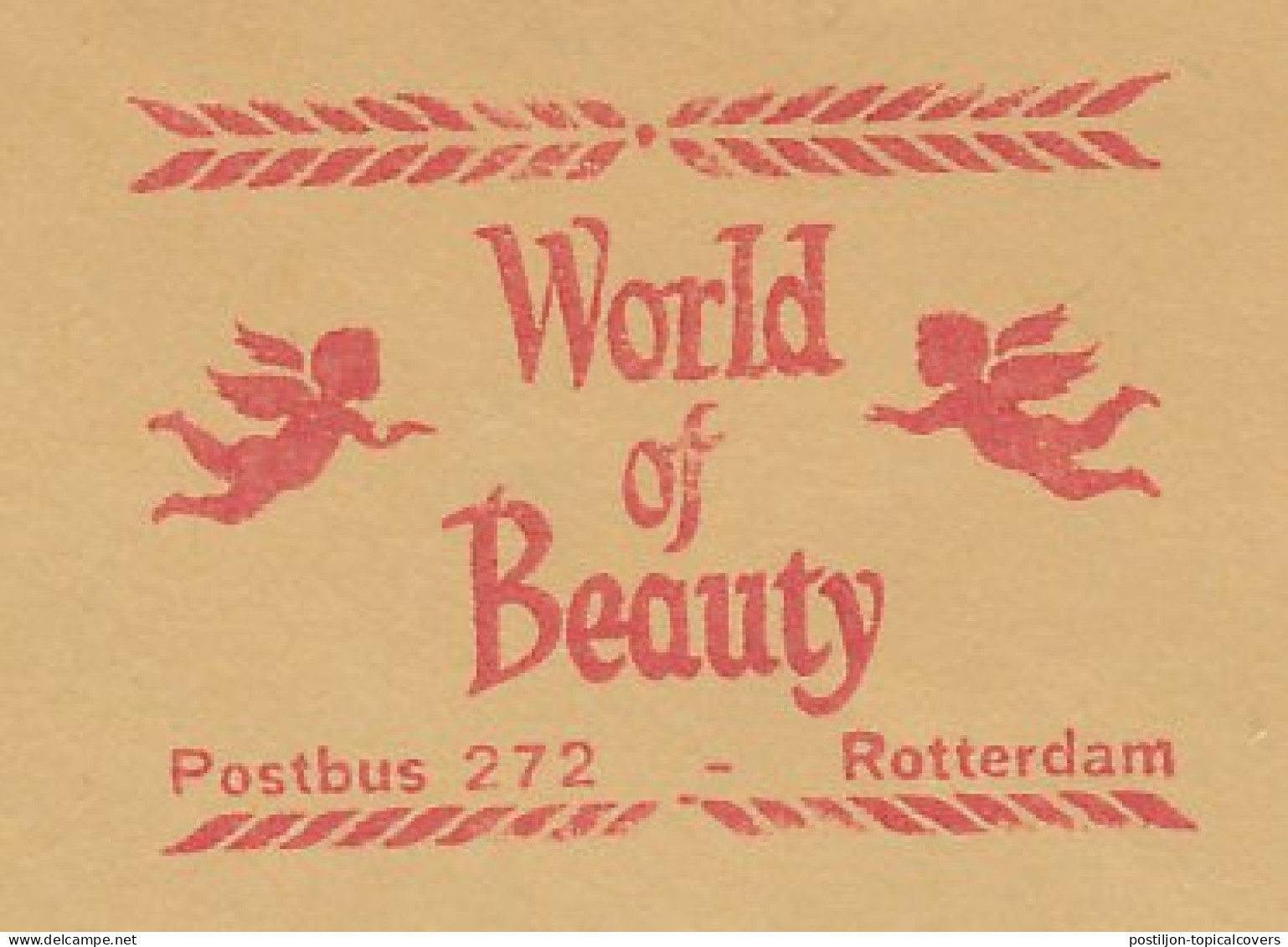 Meter Cover Netherlands 1969 Angel - World Of Beauty - Autres & Non Classés