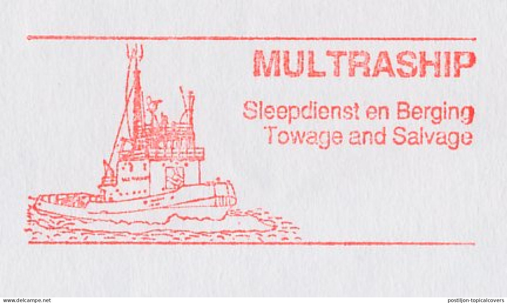 Meter Cover Netherlands 1992 Tugboat - Towage And Salvage - Multraship - Terneuzen - Ships