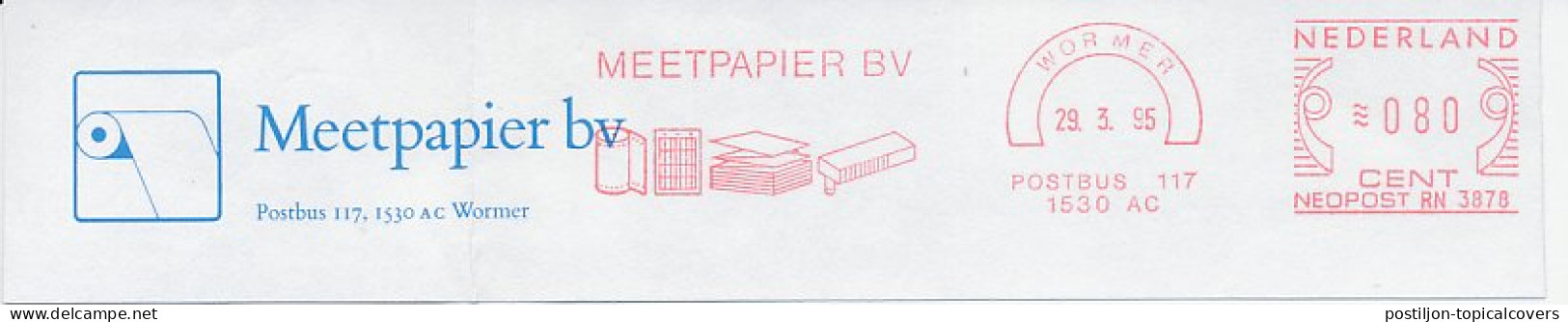 Meter Top Cut Netherlands 1995 Measuring Paper - Non Classés