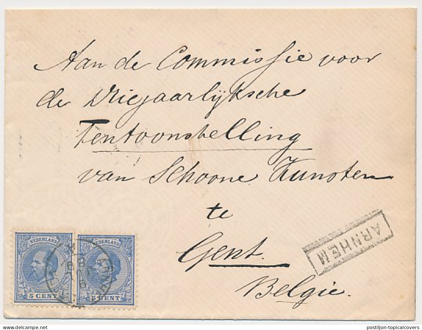 Trein Haltestempel Arnhem 1889 - Lettres & Documents