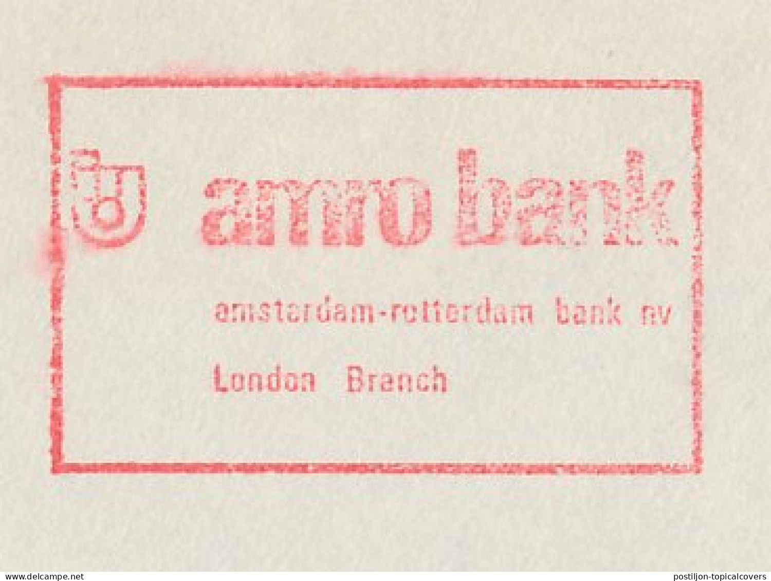 Meter Cover GB / UK 1983 AmRobank - Amsterdam - Rotterdam Bank - Non Classés