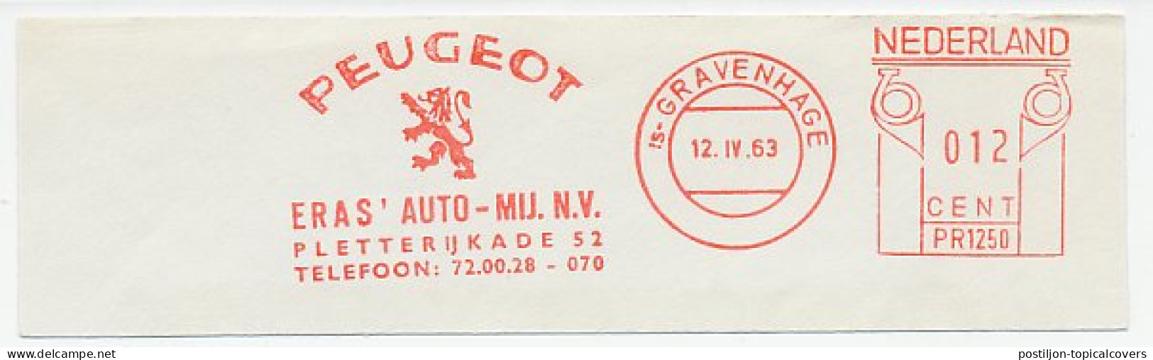 Meter Cut Netherlands 1963 Car - Peugeot - Lion - Autos