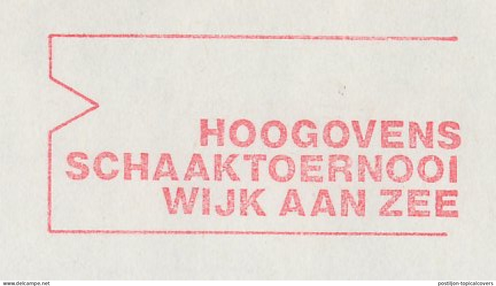 Meter Cover Netherlands 1984 Hoogovens Chess Tournament Wijk Aan Zee - IJmuiden - Ohne Zuordnung