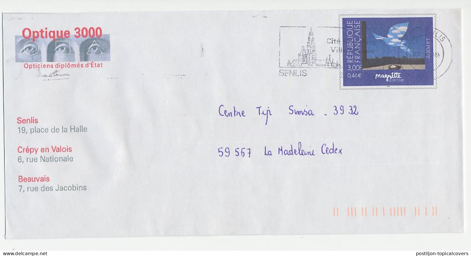 Postal Stationery / PAP France 2001 Optician - Altri & Non Classificati