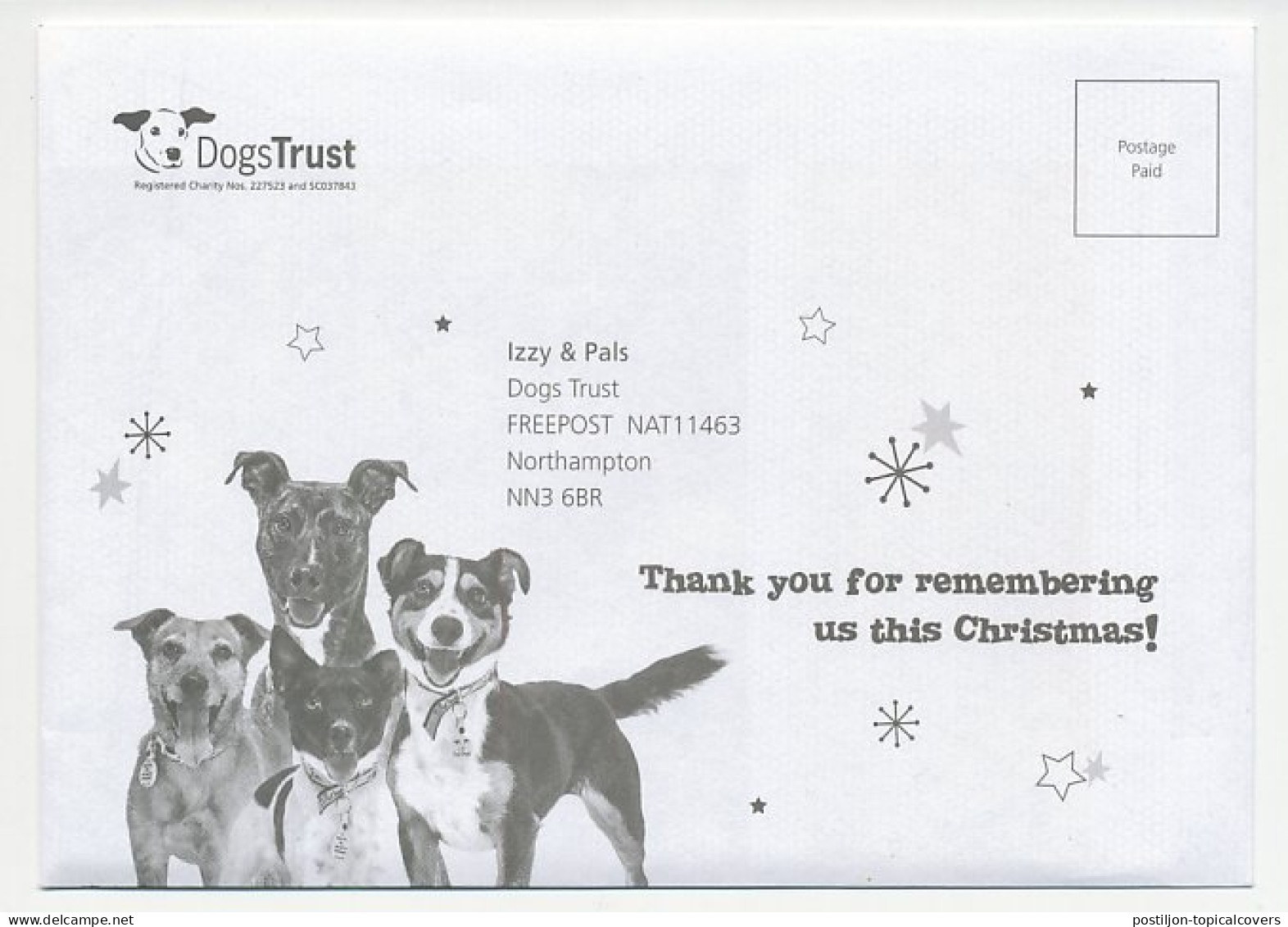 Illustrated Cover GB / UK - Postage Paid Dogs Trust - Autres & Non Classés