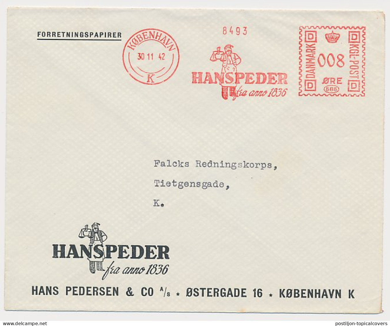 Meter Cover Denmark 1942 Scale - Hans Pedersen - Other & Unclassified