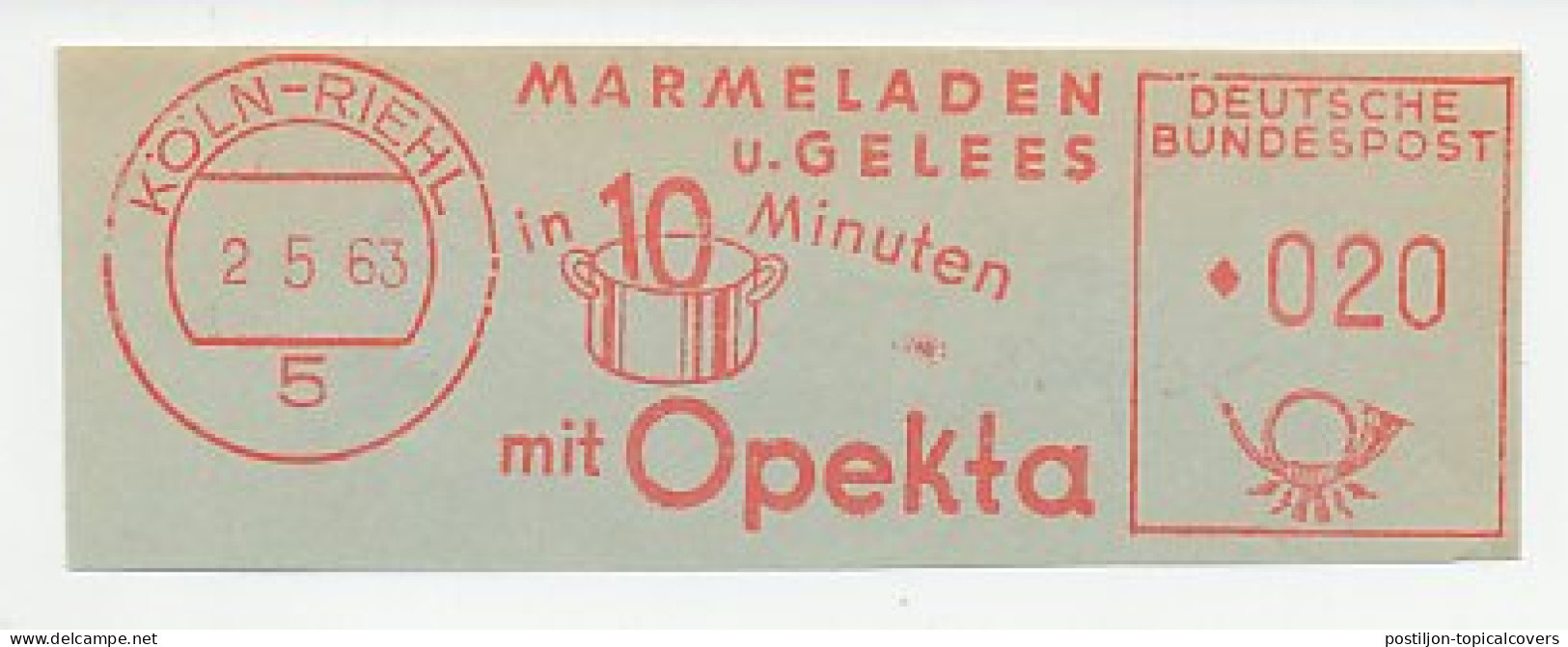 Meter Cut Germany 1963 Opekta - Marmalades - Jellies - Alimentation