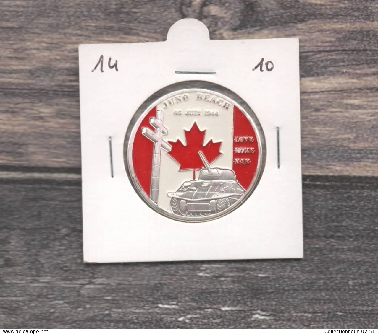 Médaille Souvenirs&Patrimoine :  Juno Beach (couleur Argent) - 2010 - Sonstige & Ohne Zuordnung