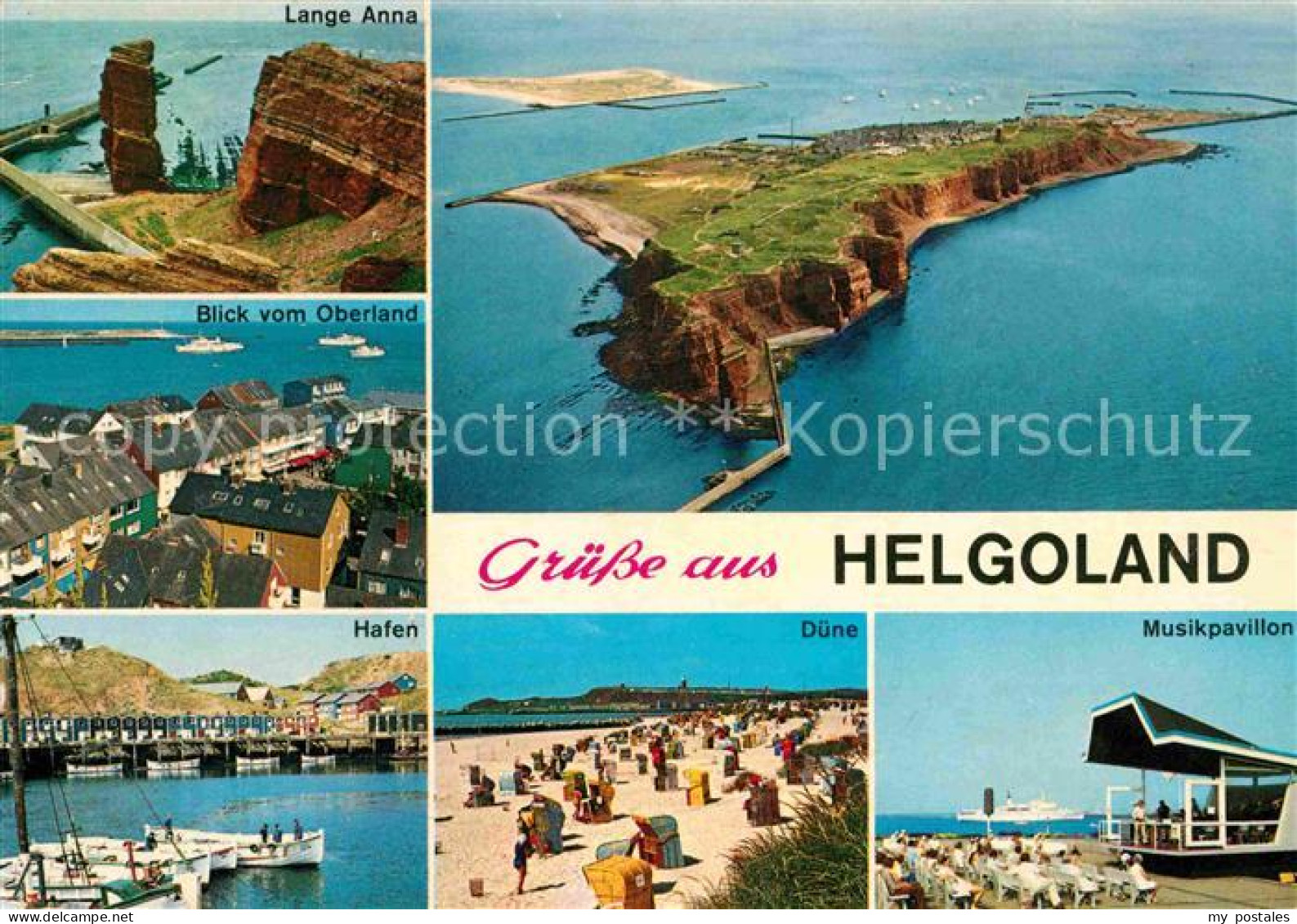 72631451 Helgoland Fliegeraufnahme Hafen Strand Lange-Anna Oberland  Helgoland - Helgoland