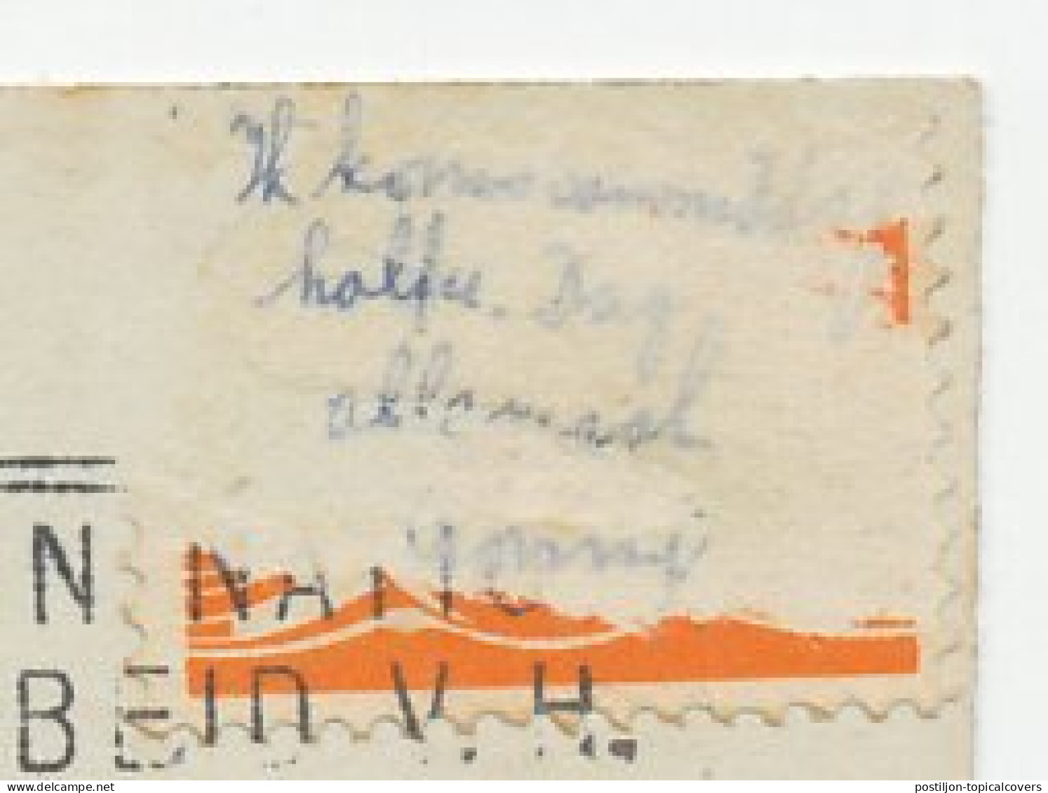 Locaal Te Rotterdam 1928 - Geschreven Tekst Onder Postzegel - Ohne Zuordnung