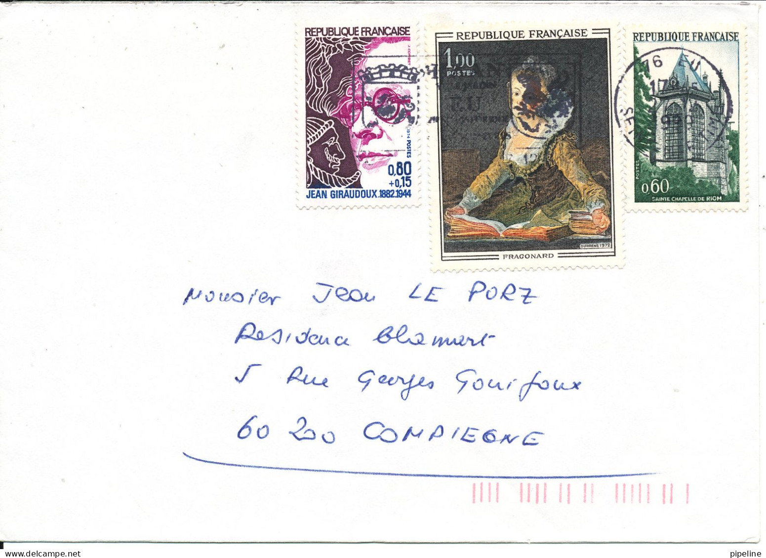 France Cover 27-12-1989 - Covers & Documents