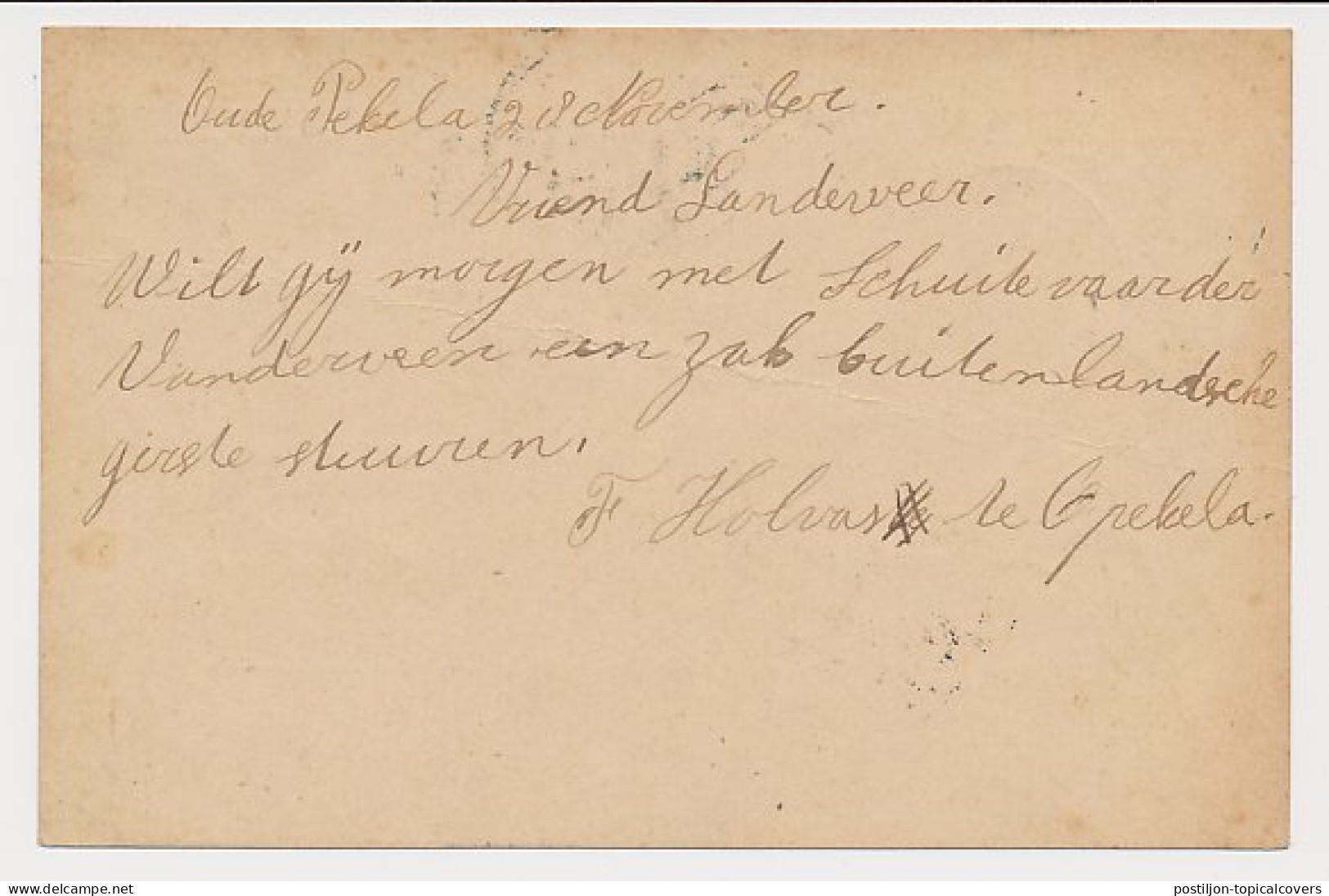 Firma Briefkaart Oude Pekela 1901 - Touwslagerij - Unclassified