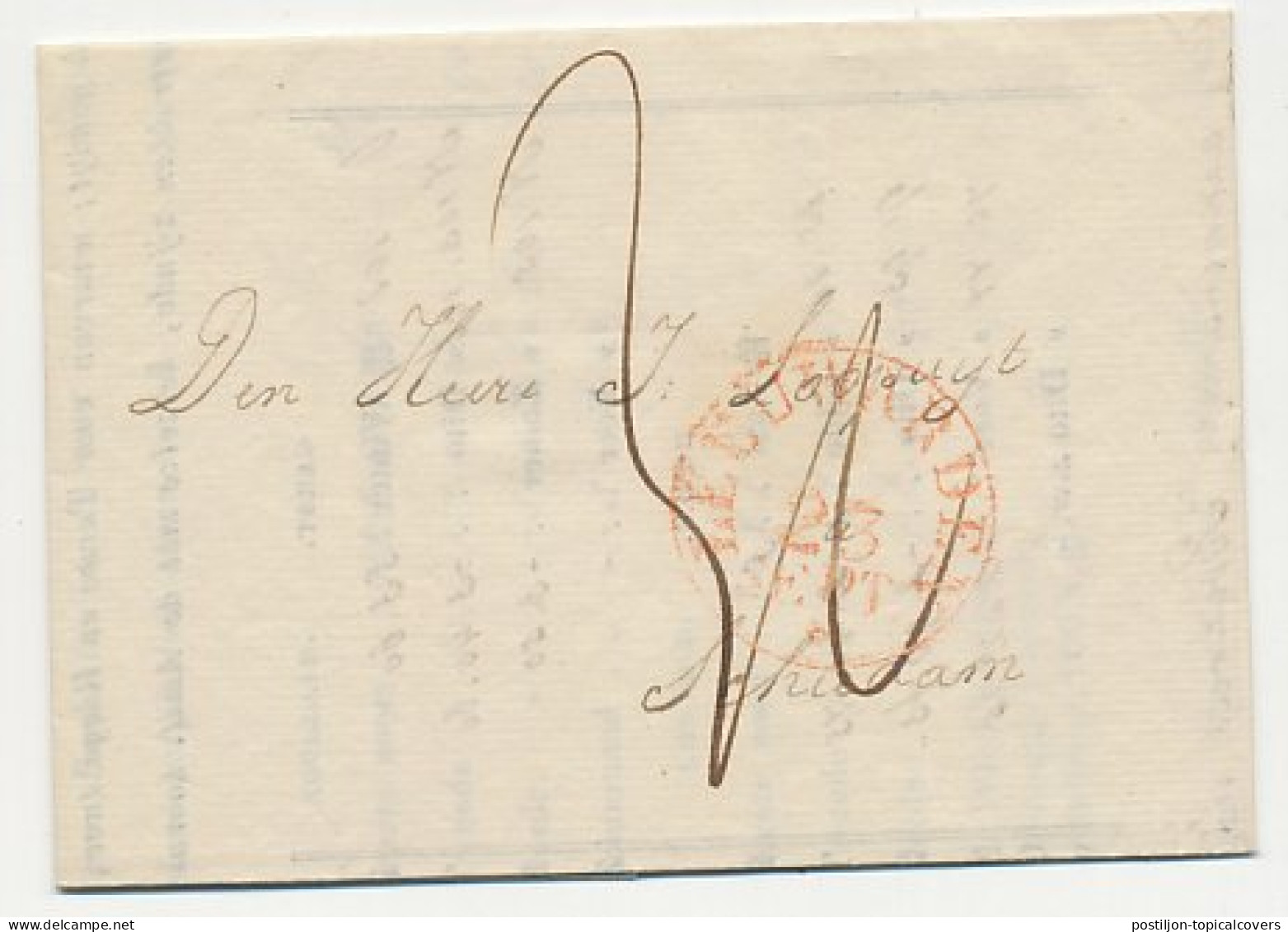 Distributiekantoor Franeker - Leeuwarden - Schiedam 1837 - ...-1852 Préphilatélie