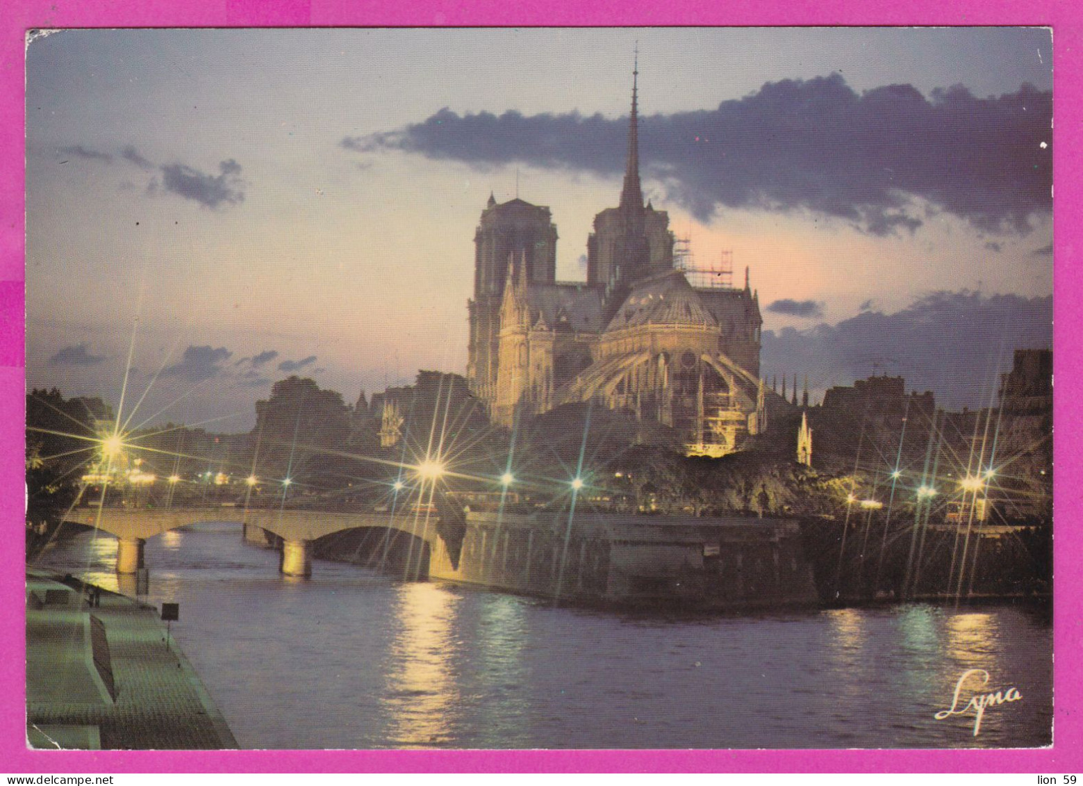 294209 / France - PARIS Cathédrale Notre-Dame PC 1987 USED 1.00+2.20 Fr. Liberty Of Gandon Flamme  La Poste , RENSEIGNEM - 1982-1990 Vrijheid Van Gandon