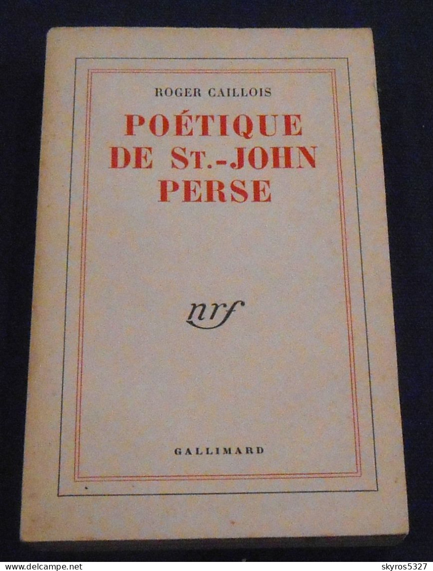 Poétique De St-John Perse - Sonstige & Ohne Zuordnung